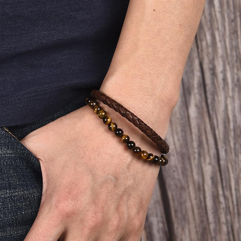 Natural Stone Magnetic Buckle Bangle