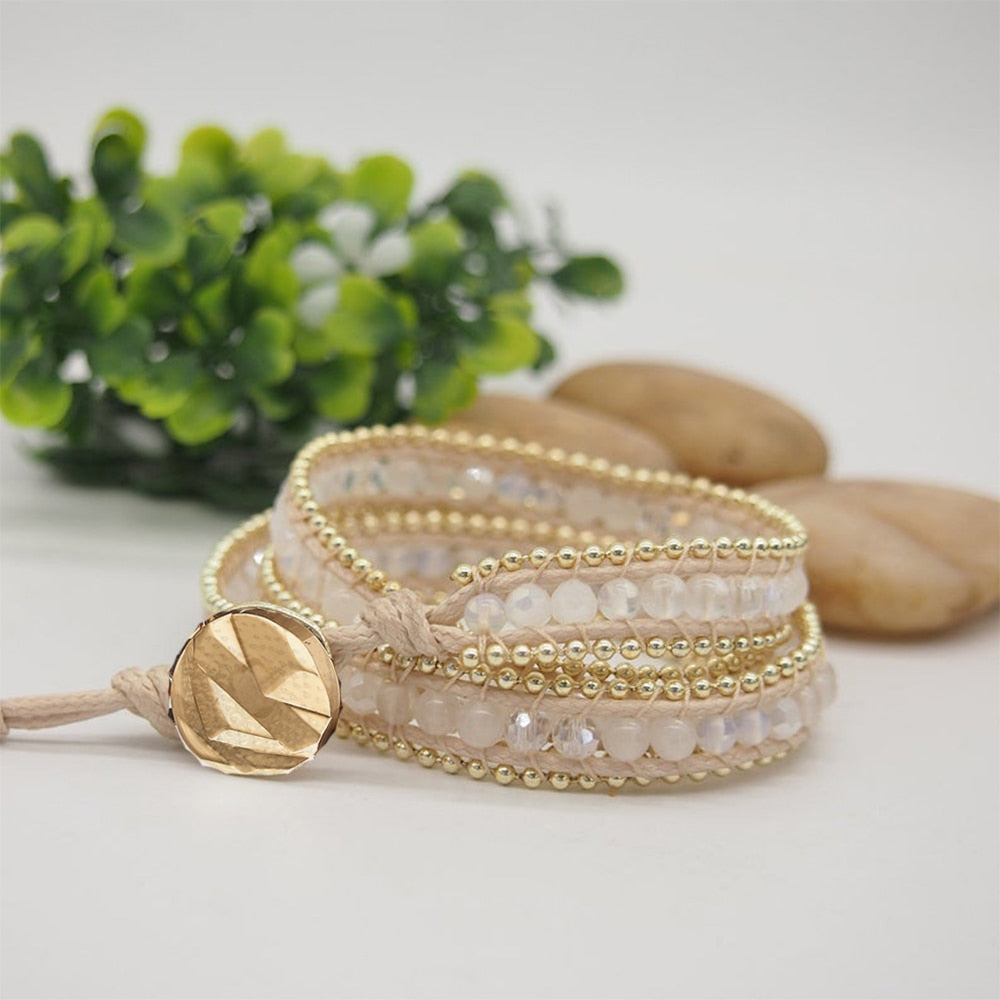 Ice Queen White Jade Wrap Bracelet