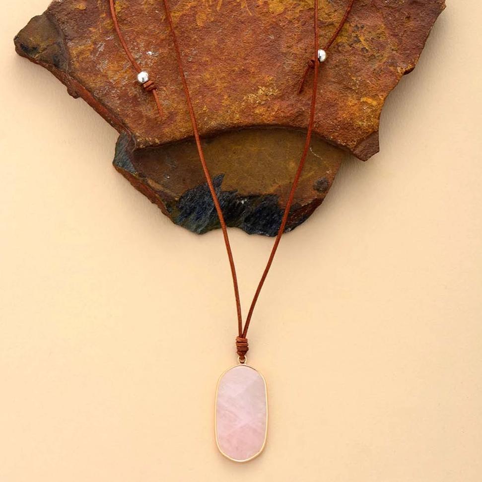 Adjustable Rose Quartz Necklace