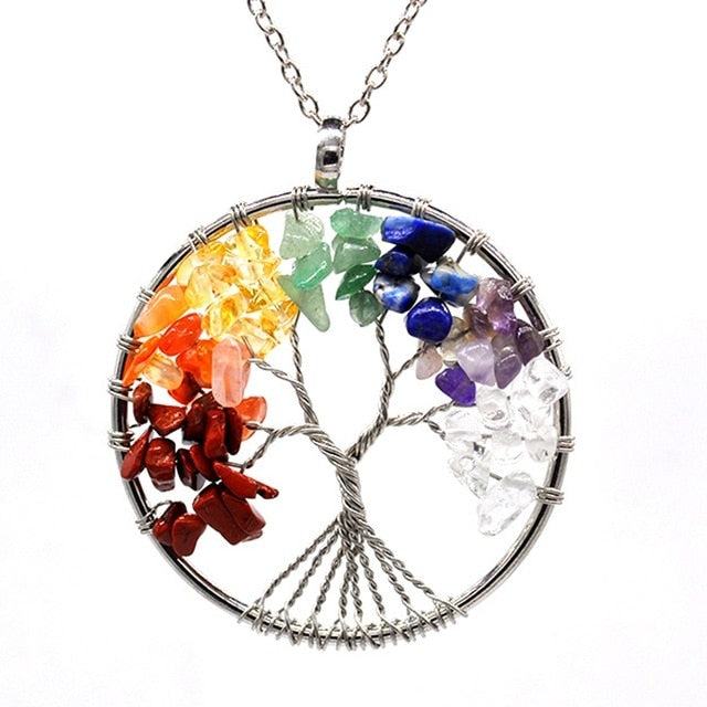 7 Chakra Tree Of Life Necklace