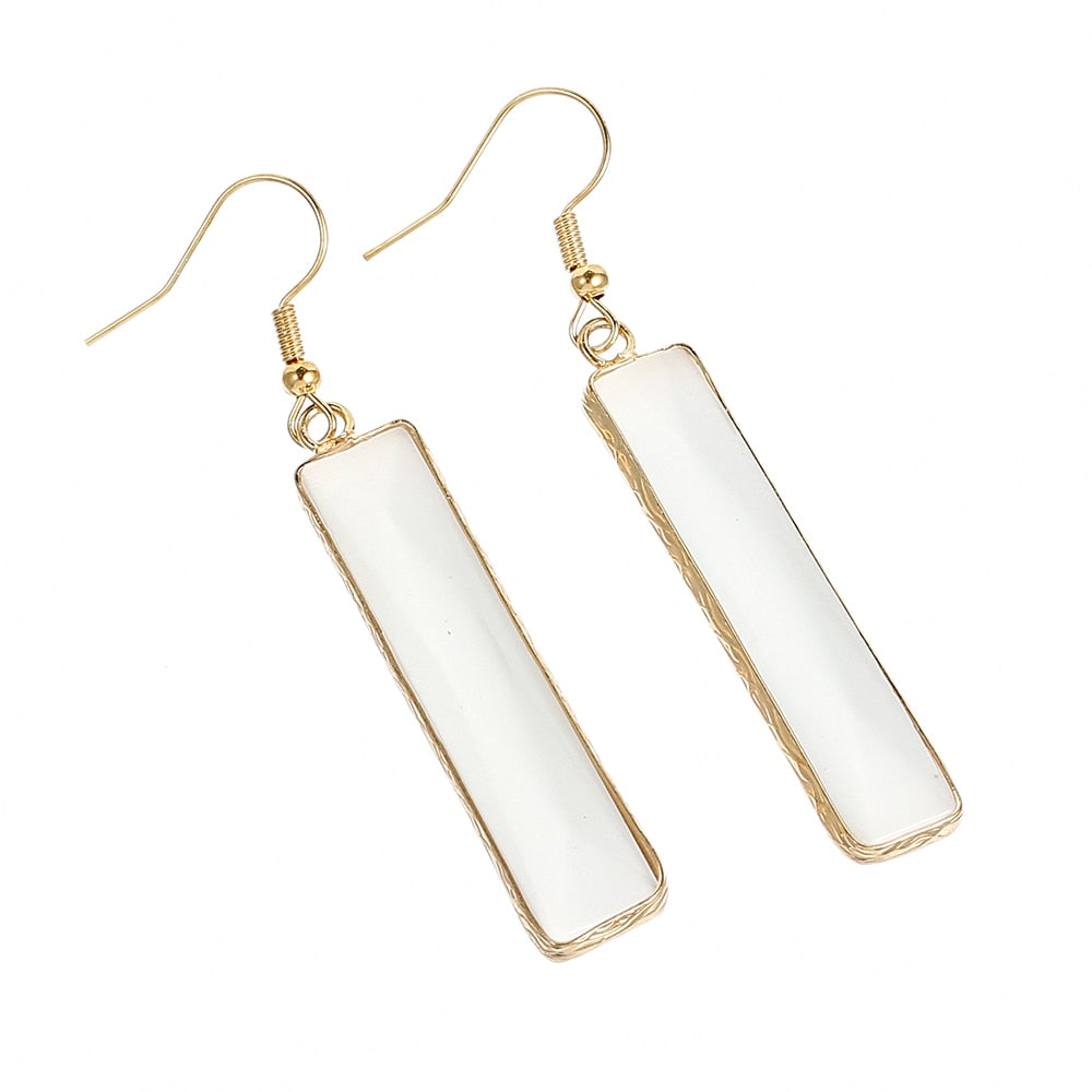 Balancing Moonstone Dangle Earrings