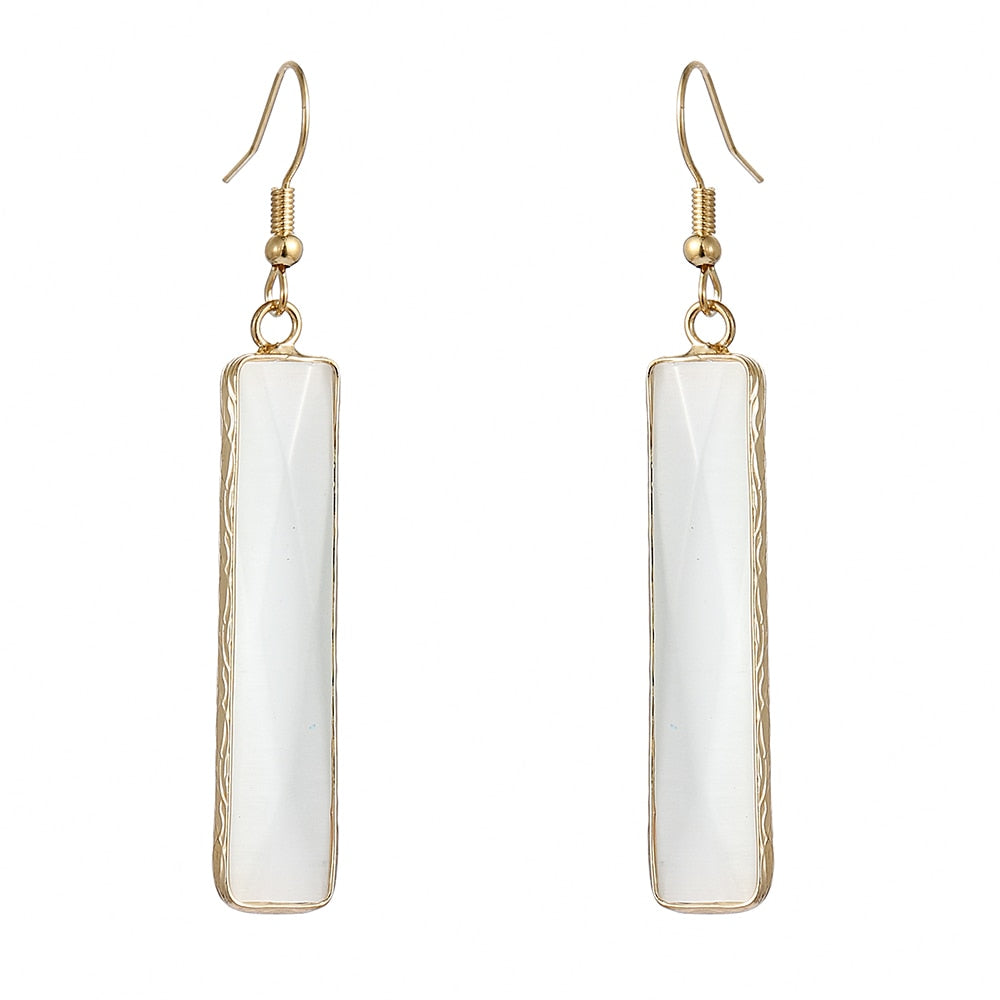 Balancing Moonstone Dangle Earrings