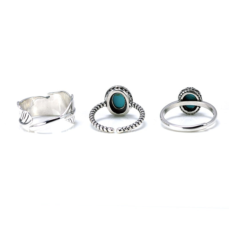Statement Genuine Turquoise Ring Silver
