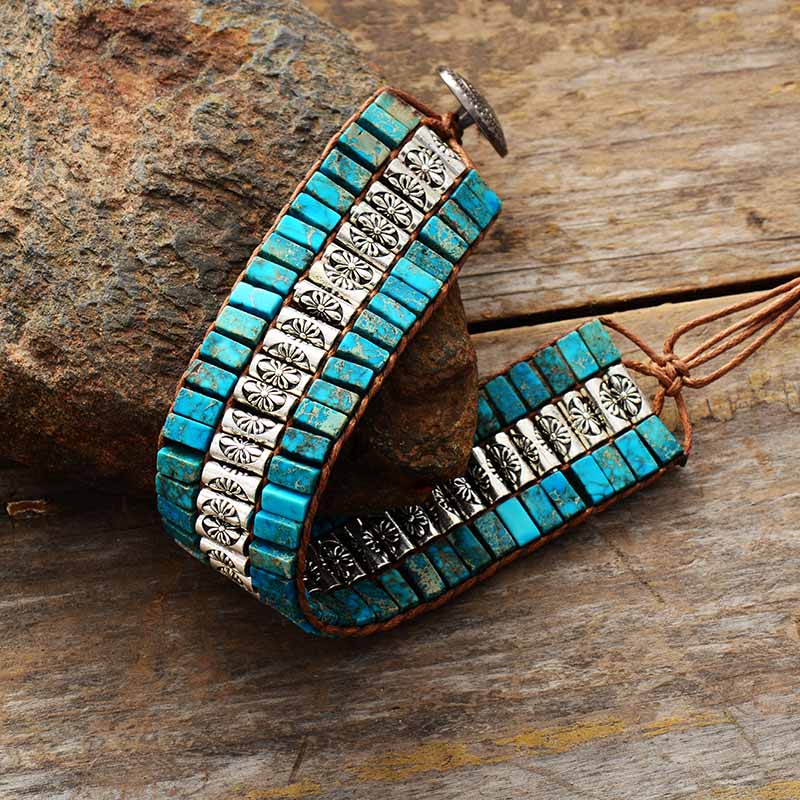 Boho Blue Jasper Cuff