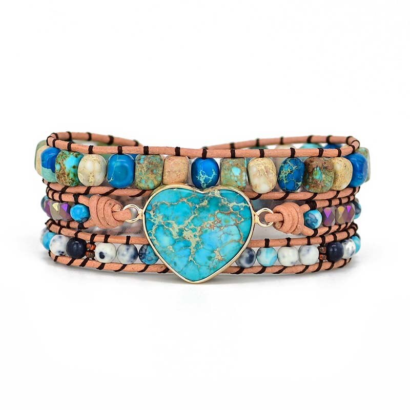 Earth Healing Turquoise Heart Bracelet