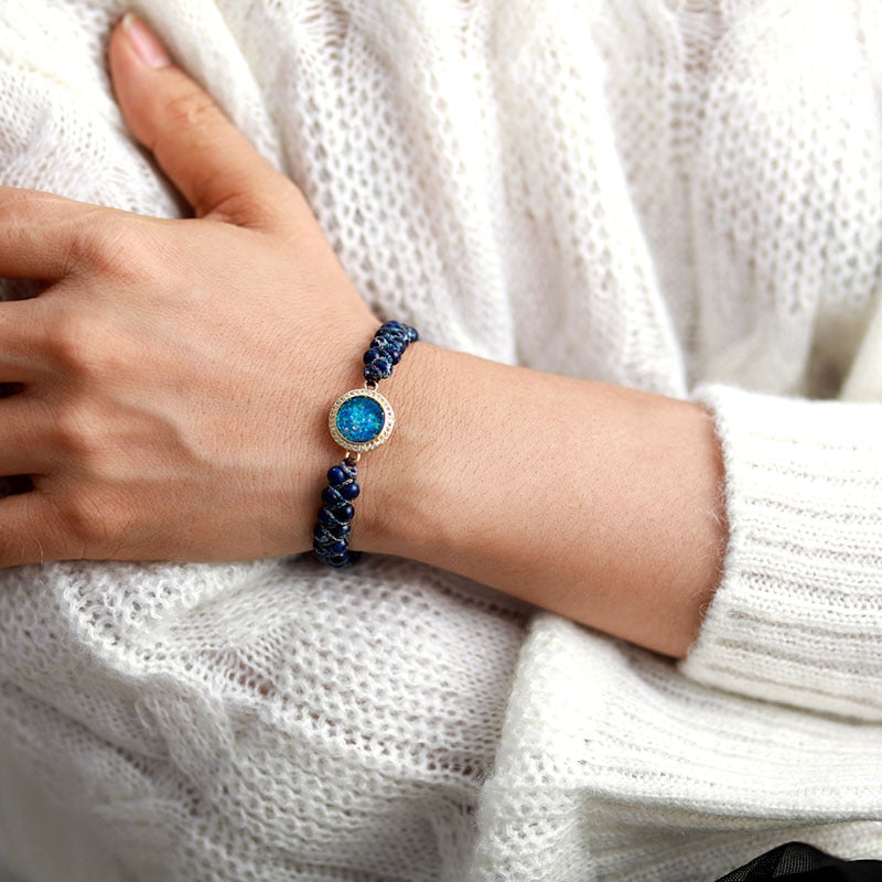 Dazzling Jasper &amp; Opal Bracelet