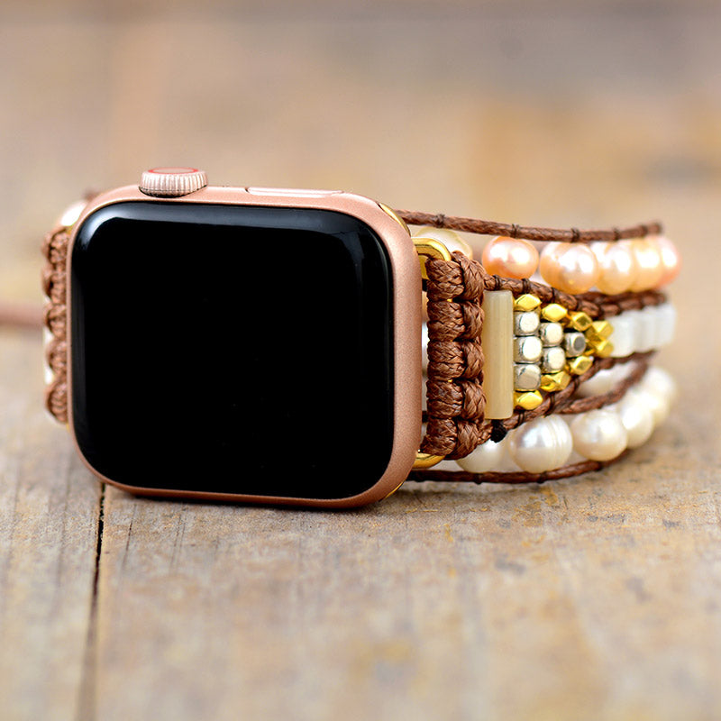 Elegant Fresh Water Pearl Apple Watch Strap