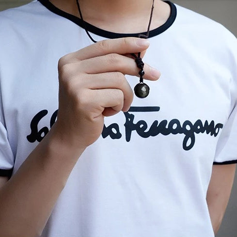 Obsidian Rainbow Eye Protection Pendant