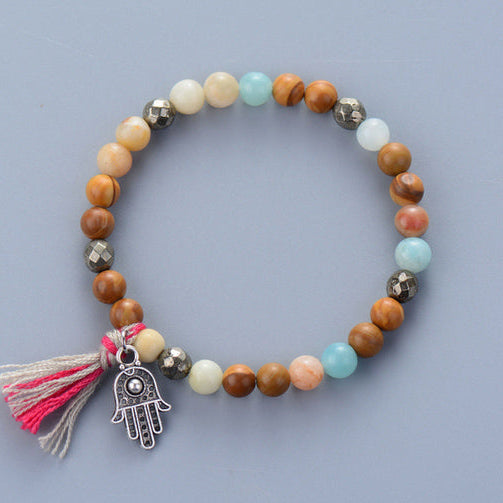 Handmade Hamsa Hand Tassel Bracelet
