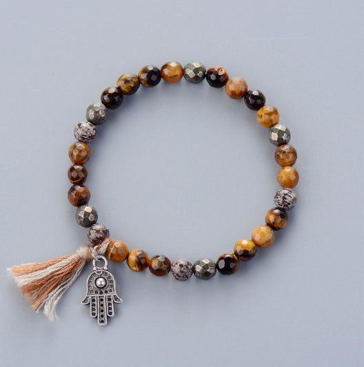 Handmade Hamsa Hand Tassel Bracelet