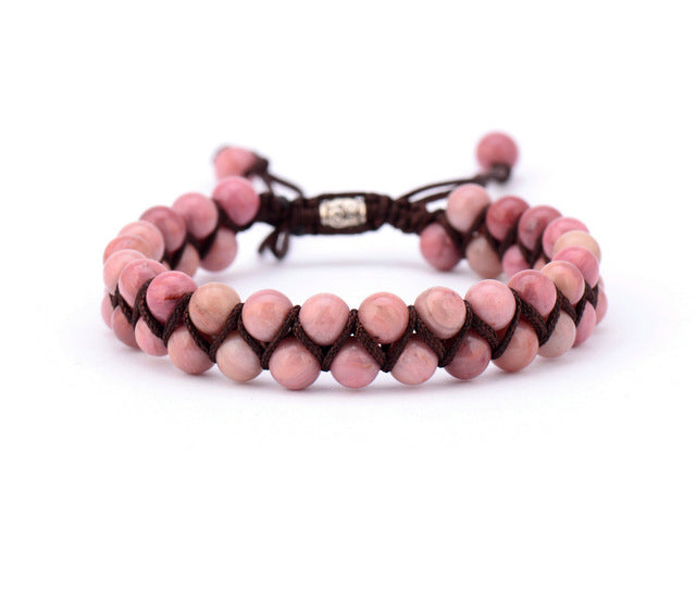 Double Layered Woven Stone Bracelet
