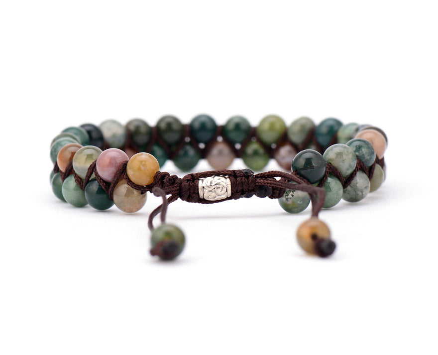 Double Layered Woven Stone Bracelet