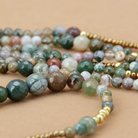 Indian agate necklace sale