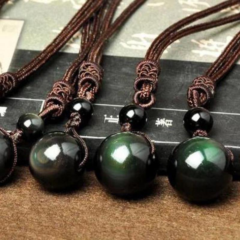 Obsidian Cat Necklace Pendant Large Crystal Gemstone Protection Stone  Corded | eBay