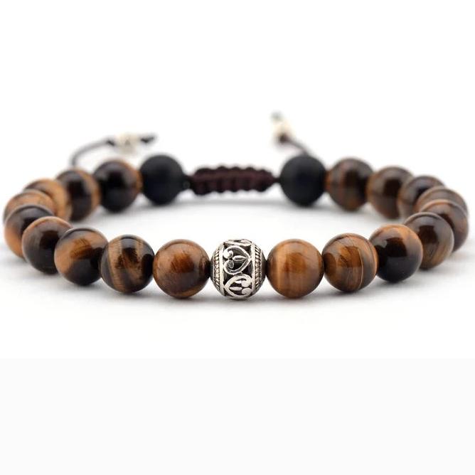 Tiger&#39;s Eye Shambhala Bracelet
