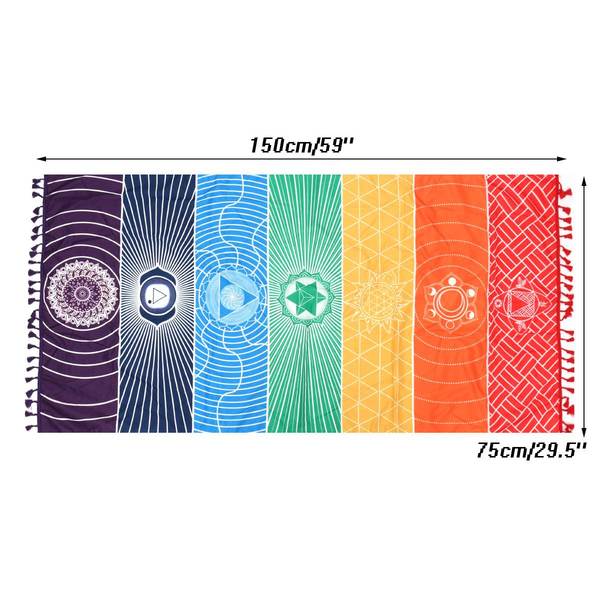 Bohemian 7 Chakra Meditation Tapestry