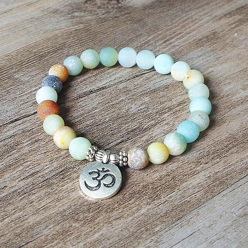 Karmic Frosted Amazonite Bracelet