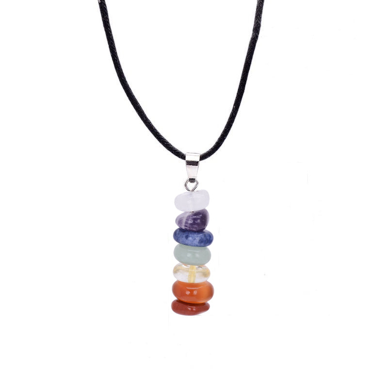 Rainbow 7 Chakra Necklace, Healing Crystal Gift, Gay Pride Jewelry, 7  Chakras Balancing Love Necklace, Yogi Statement