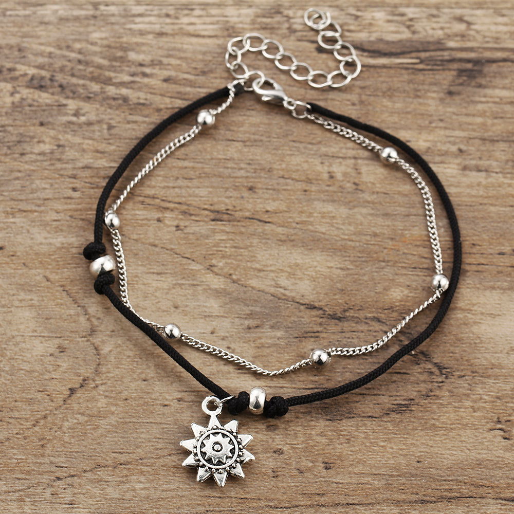 Vintage Star Pendant Anklet