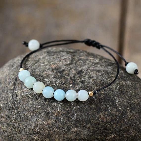 Simple Adjustable Amazonite Bracelet