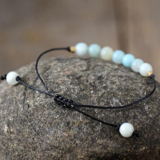 Simple Adjustable Amazonite Bracelet