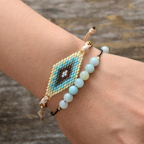 Simple Adjustable Amazonite Bracelet