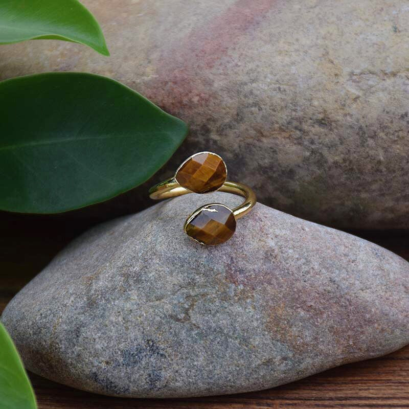 Gold Tiger&#39;s Eye Ring
