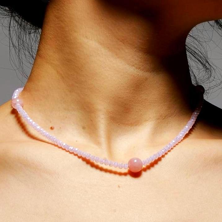 Rose Quartz Choker Necklace