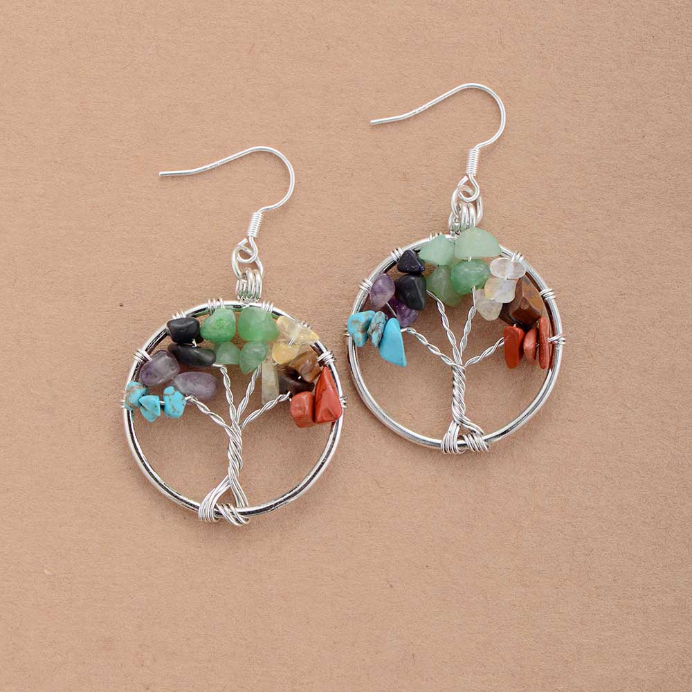 Tree of life earrings deals with stones