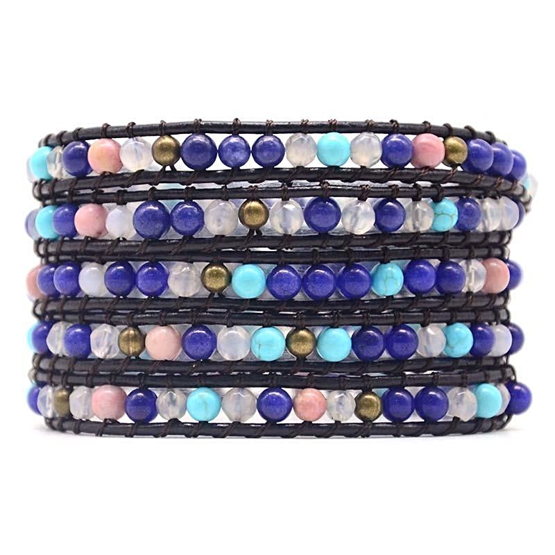 Cool Denim 5 Layer Wrap Bracelet