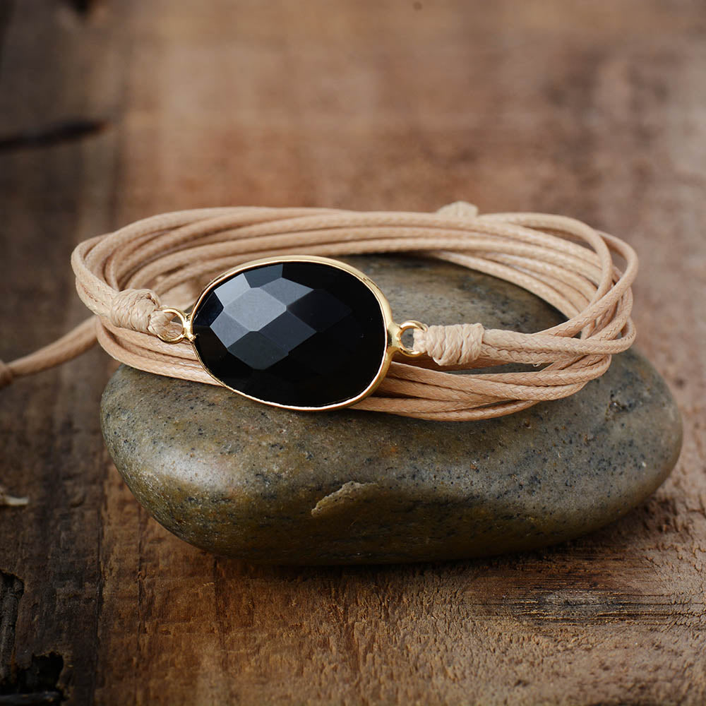 Inner Strength Onyx Wrap Bracelet