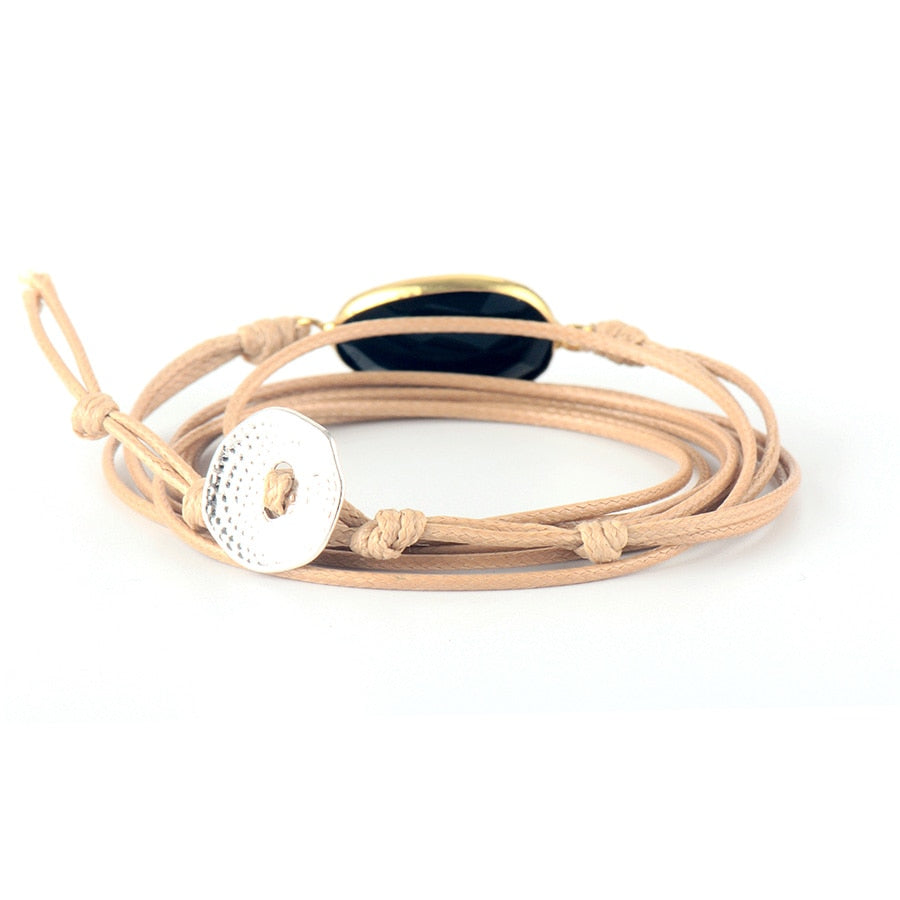 Inner Strength Onyx Wrap Bracelet