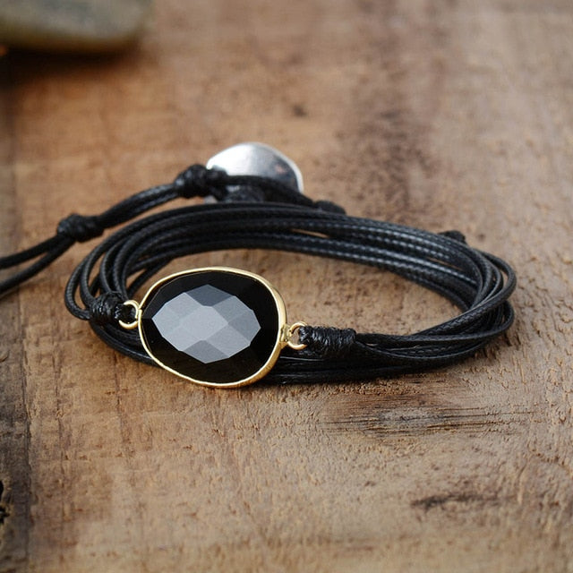 Inner Strength Onyx Wrap Bracelet