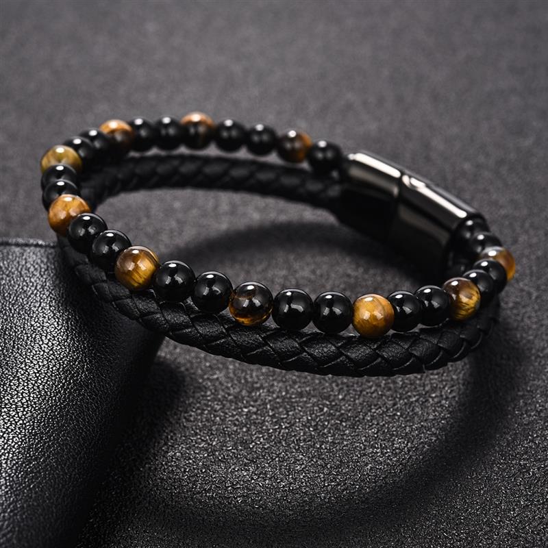 Natural Stone Magnetic Buckle Bangle